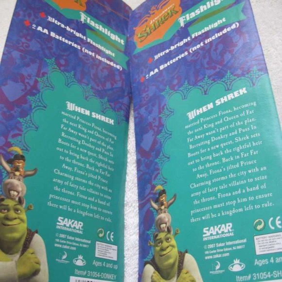 Dreamworks' Shrek Ultra Bright Flashlight Torch Flash Light Orange Green Ogre - Picture 12 of 13